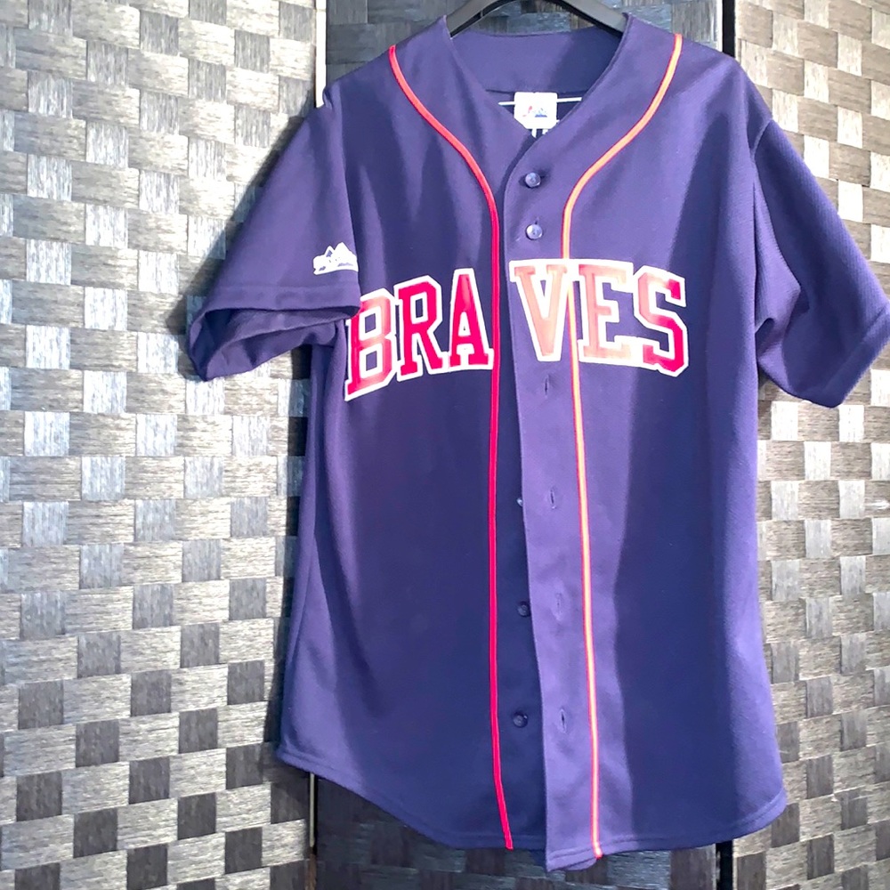 🔥 Rare Authentic Chipper Jones Majestic Baseball ⚾️ Jersey🔥 No low Balling